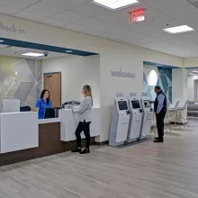 Medical check in and reception area 