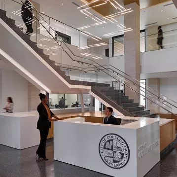 College Park City Hall lobby