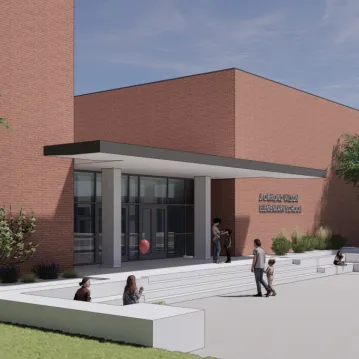 J.O. Wilson Elementary School front entrance rendering