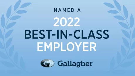 DAVIS Receives Best-In-Class Certificate from Gallagher!