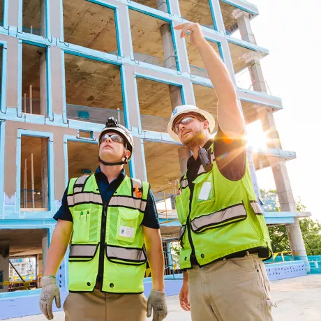 EHS and project team on-site at 1900 Half Street