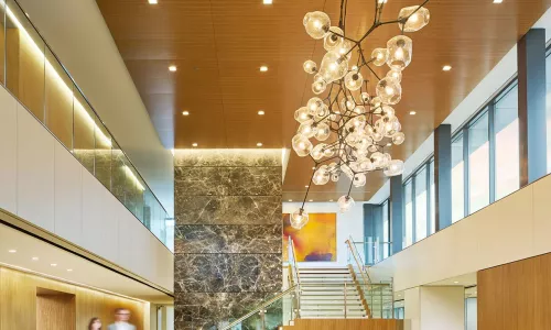 interior view of lobby with staircase