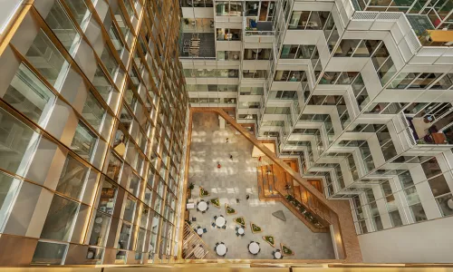 Metropolitan Square atrium top view 