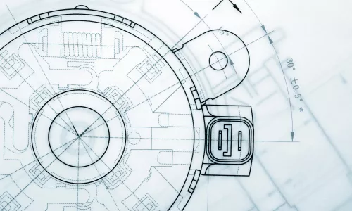 Blueprint of an unknown project - complete with angles and numbers