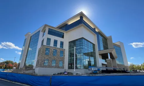 Exterior shot of a healthcare facility