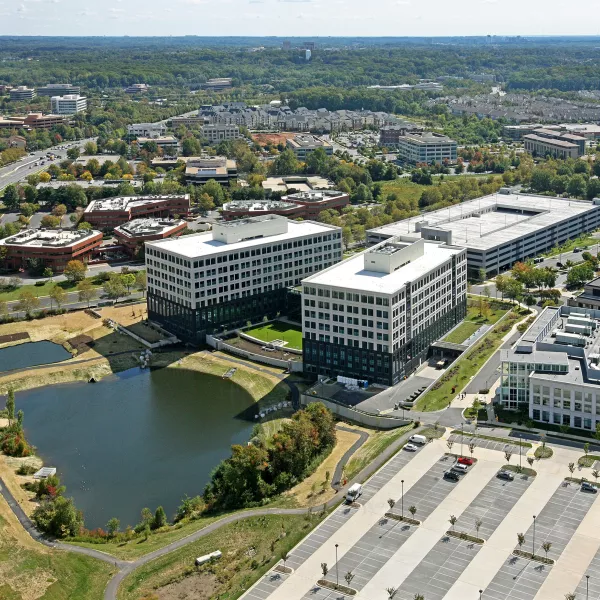 aerial view of building