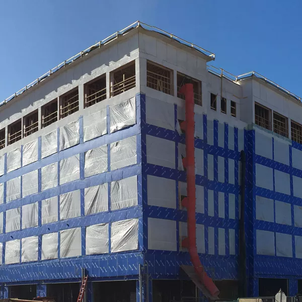 outside view of building under construction