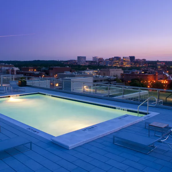 rooftop pool area