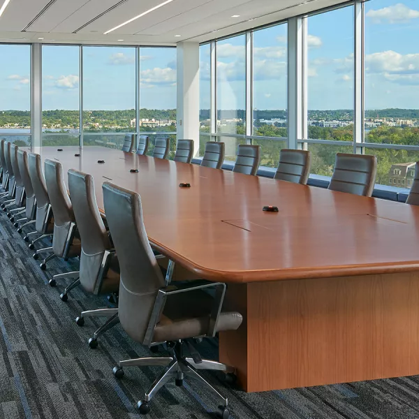 conference room with long table