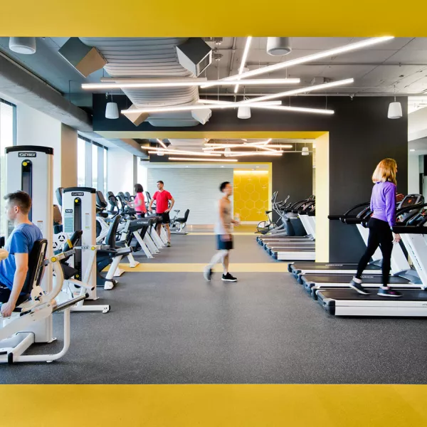 exercise room in office building