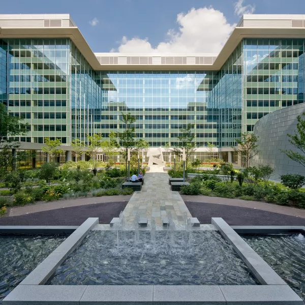 gardens with building behind it