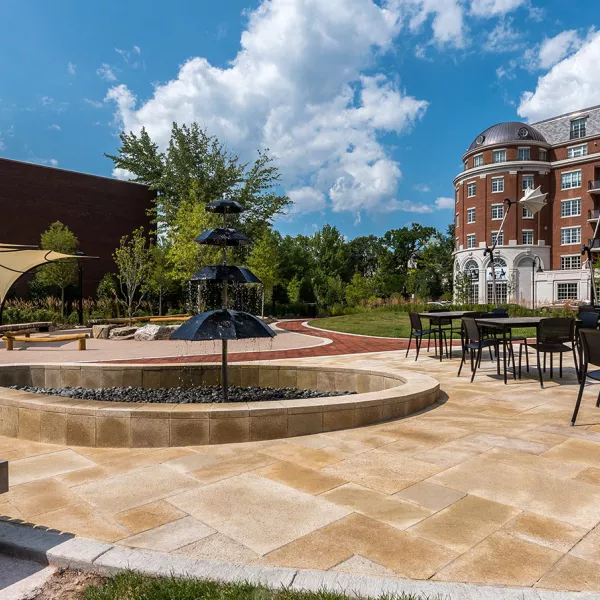 outside area with tables