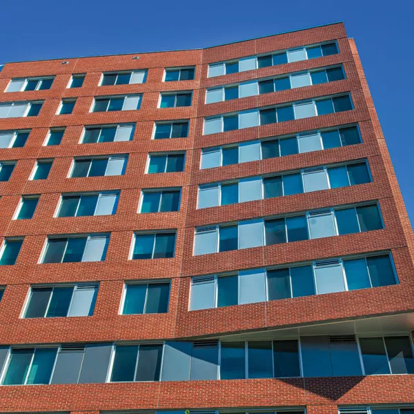 view from bottom of building looking up