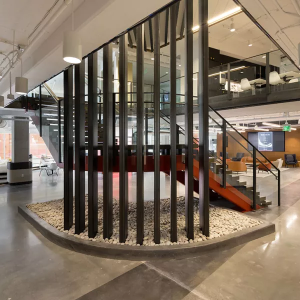 internal staircase in office building