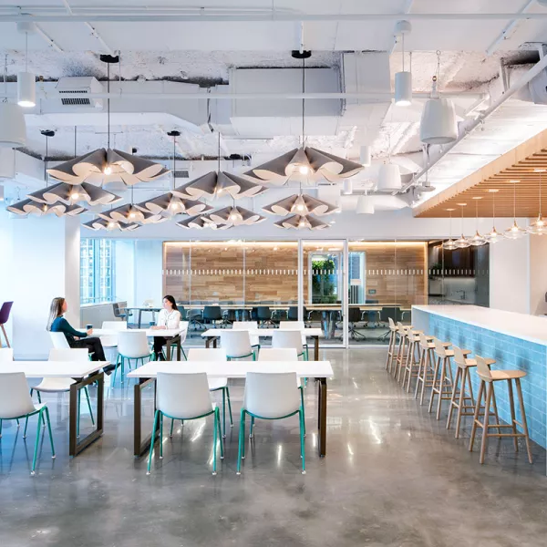 cafeteria area with seating 