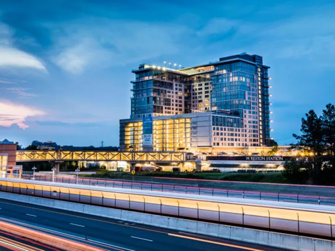 exterior of BLVD at Reston station