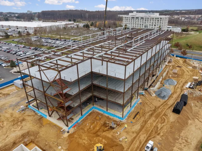 Monument Innovation Center in the process of being built.